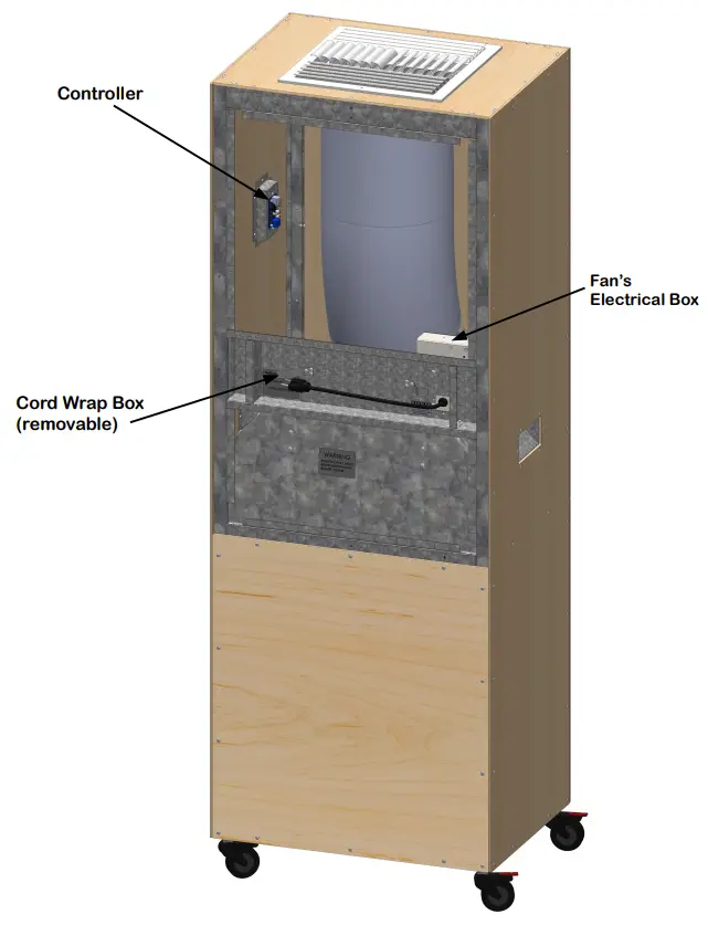 AirScape X9 Hepa Tower Air Purifier - Panel Removed