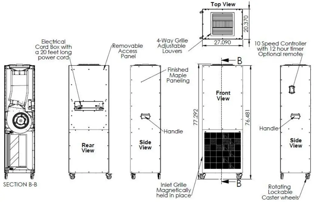AirScape X9 Hepa Tower Air Purifier - fig 5
