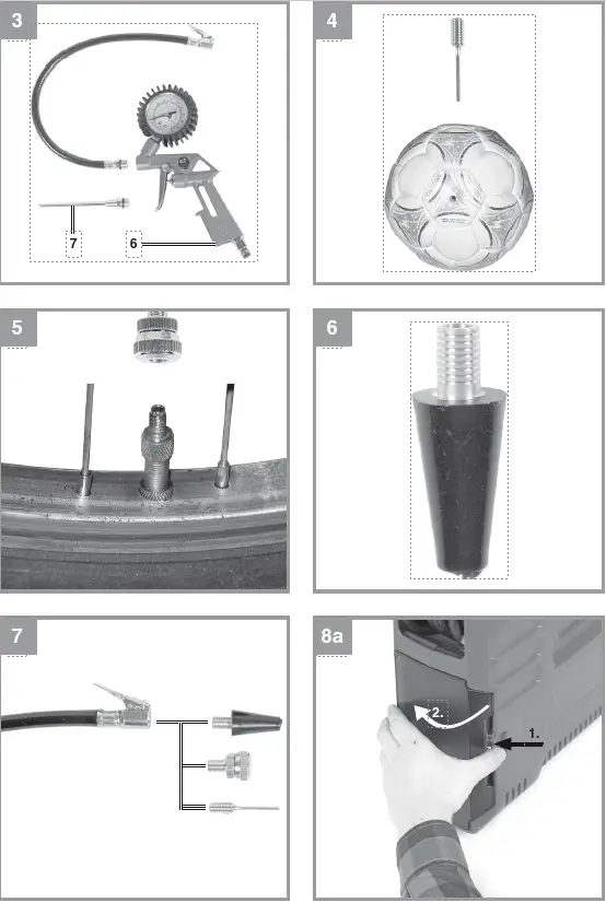 Einhell TE-AC 36-8 Li OF Set Cordless Portable Compressor -fig 2