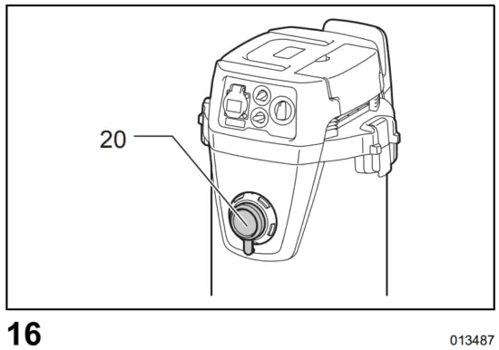 Remove the cap from the mounting port