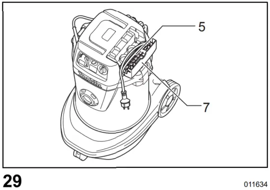 Storage of power supply cord
