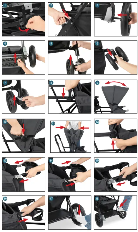 joovy 220301 Big Caboose Graphite Triple Stroller - FIG 3