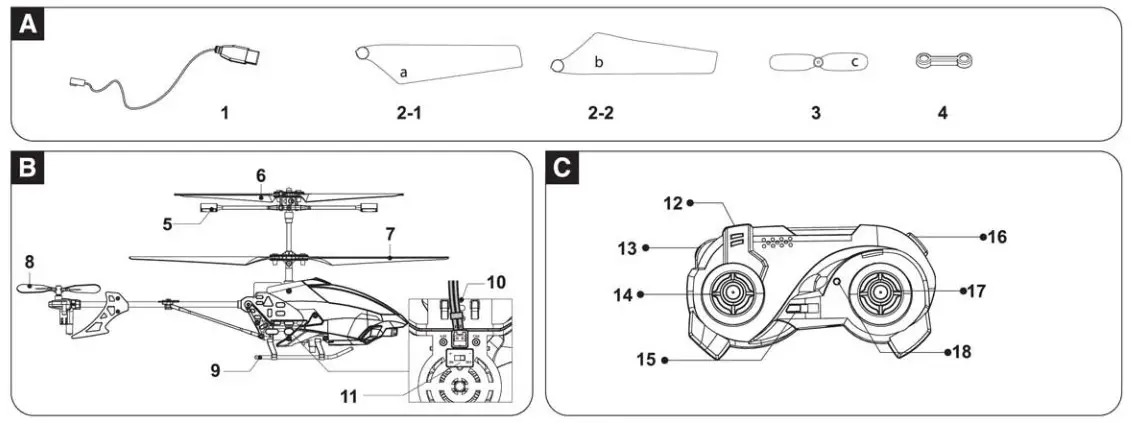 SKY ROVER US588952 2 4 GHz Radio Control Helicopter - Product Overview 1