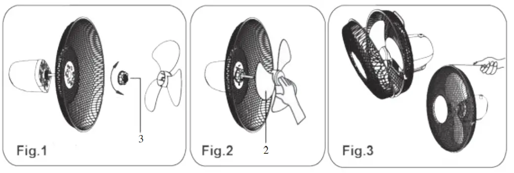 DOMO DO8138 Ventilator Table Fan - FASTENING
