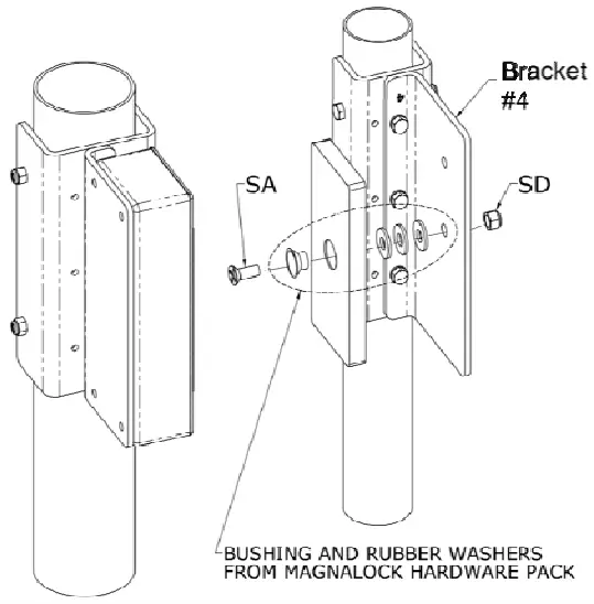 SECURITRON FMK-SW Flexible Mount Kit - CENTER PUNCH 1