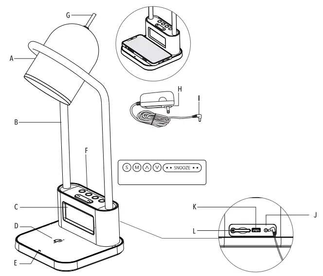 Sheffield LABS W24QA LED Table Lamp - Fig1