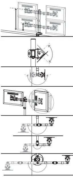 UPLIFT DESK MON052 Moontower Dual Monitor Arm-fig12