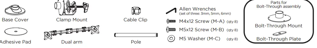 UPLIFT DESK MON052 Moontower Dual Monitor Arm-fig2