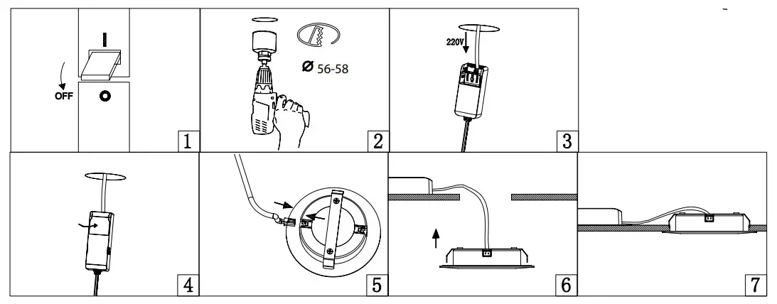 INTERLIGHT IL CBSET27W Cabiled Downlight Dimbaar Set - Figuire 3