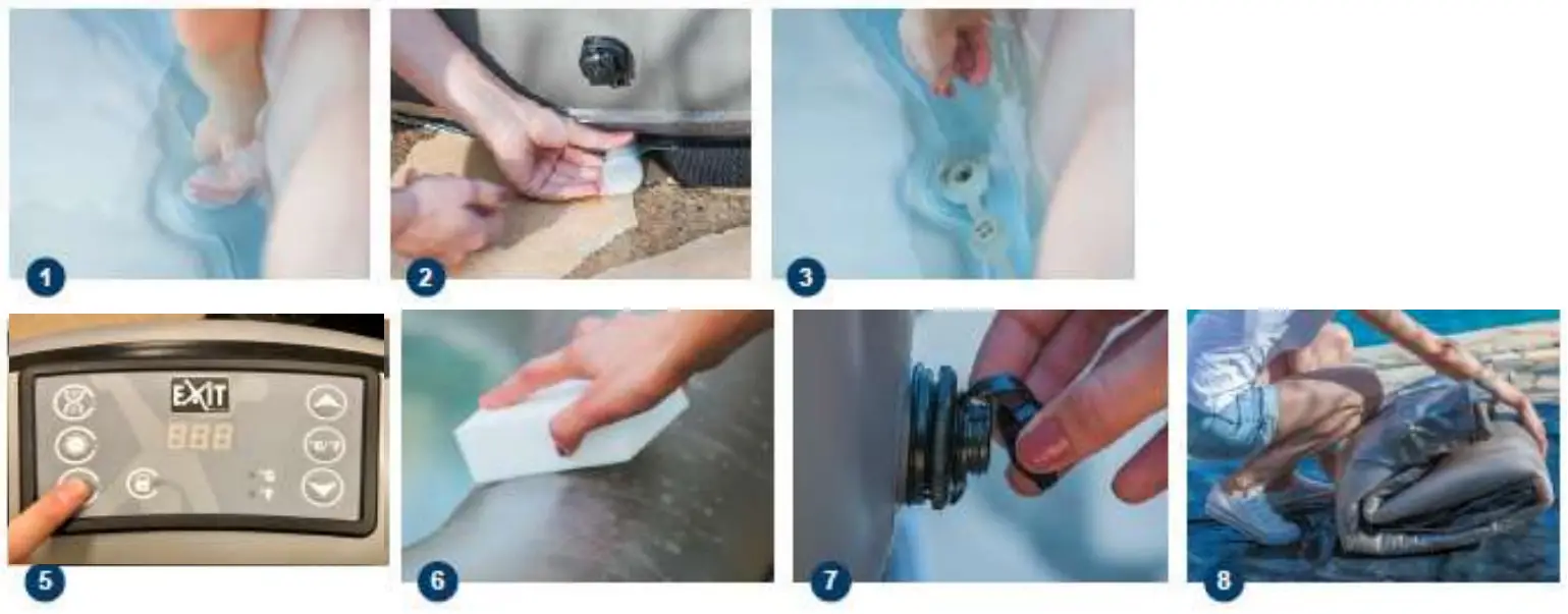 EXIT Deluxe spa 156 x 70cM Inflatable Hot Tub -Repair kits