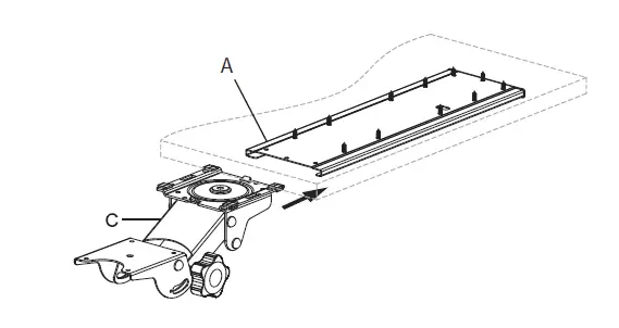 VIVO MOUNT-KB01 Silver Under Desk Keyboard Tray FIG 4