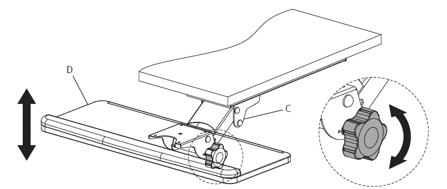 VIVO MOUNT-KB01 Silver Under Desk Keyboard Tray FIG 7