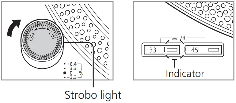 Technics SL 1200G Direct Drive Turntable System - Strobo light