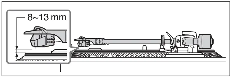 Technics SL 1200G Direct Drive Turntable System - armlift height