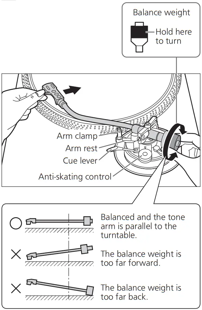 Technics SL 1200G Direct Drive Turntable System - balance