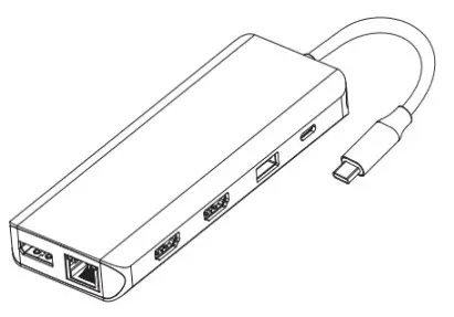 LASUNEY ALL-IN-ONE USB C HUB --