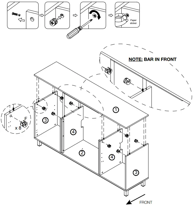 NAPOLEON NEFE26-3120WN Electric Fireplace Media Console-32