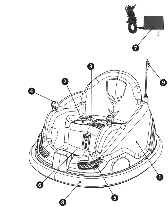 flybar Ride on Bumper Car-fig2