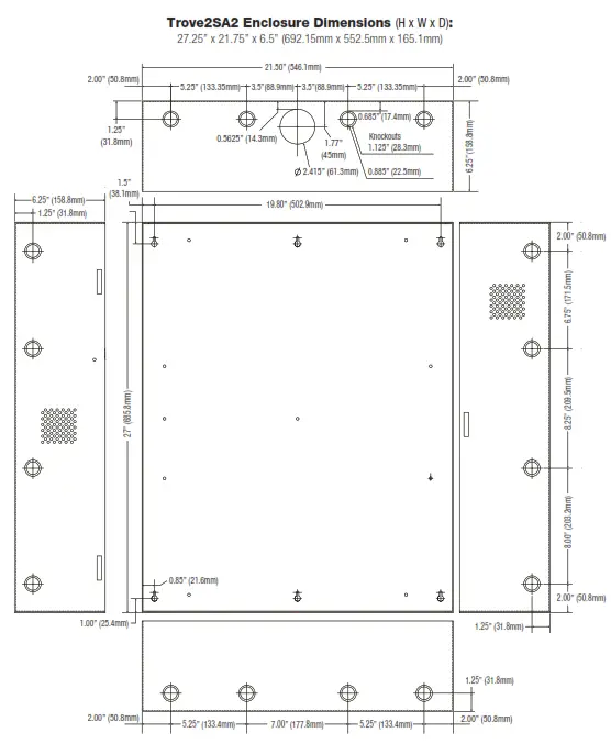 Altronix Trove1SA1, TSA1, Trove2SA2, TSA2 TROVE Outdoor Enclosure Backplane - fig 11