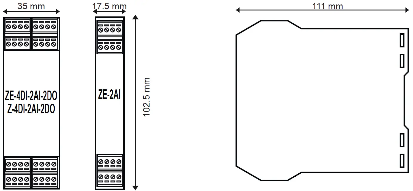 SENECA ZE-4DI-2AI-2DO ModBUS mixed IO Modules 01
