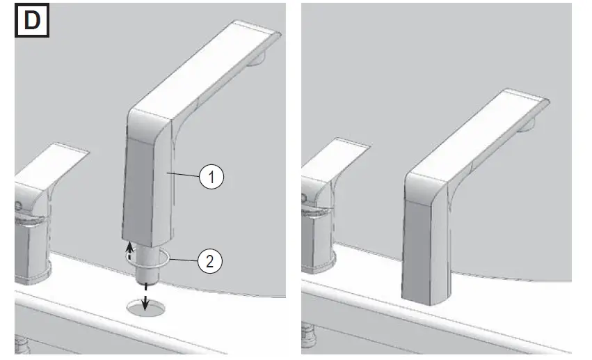 RAVAK Flat FL 026.00 4 Hole Bath Water Tap FIG (22)