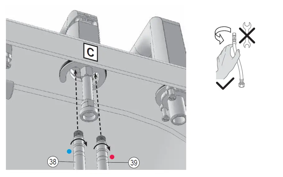 RAVAK Flat FL 026.00 4 Hole Bath Water Tap FIG (26)