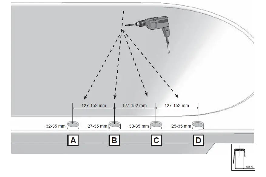 RAVAK Flat FL 026.00 4 Hole Bath Water Tap FIG (5)