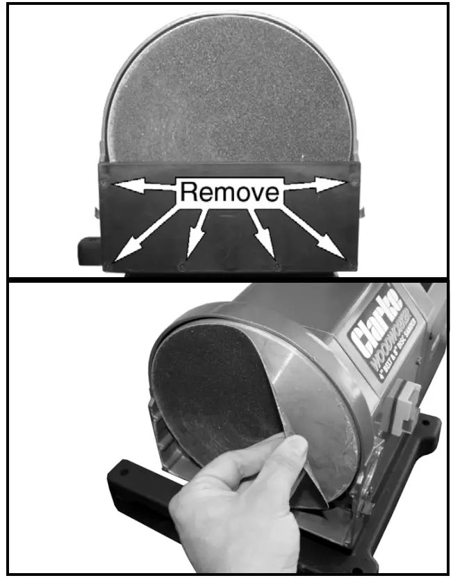 Clarke CS48 Belt Disc Sander - ASSEMBLY 11