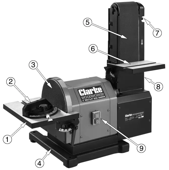 Clarke CS48 Belt Disc Sander - OVERVIEW