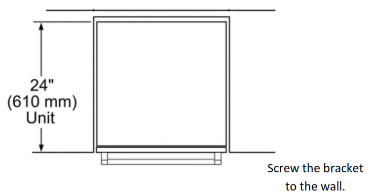 Thermador T24UC905DP Refrigerator Freezer - crew the bracket