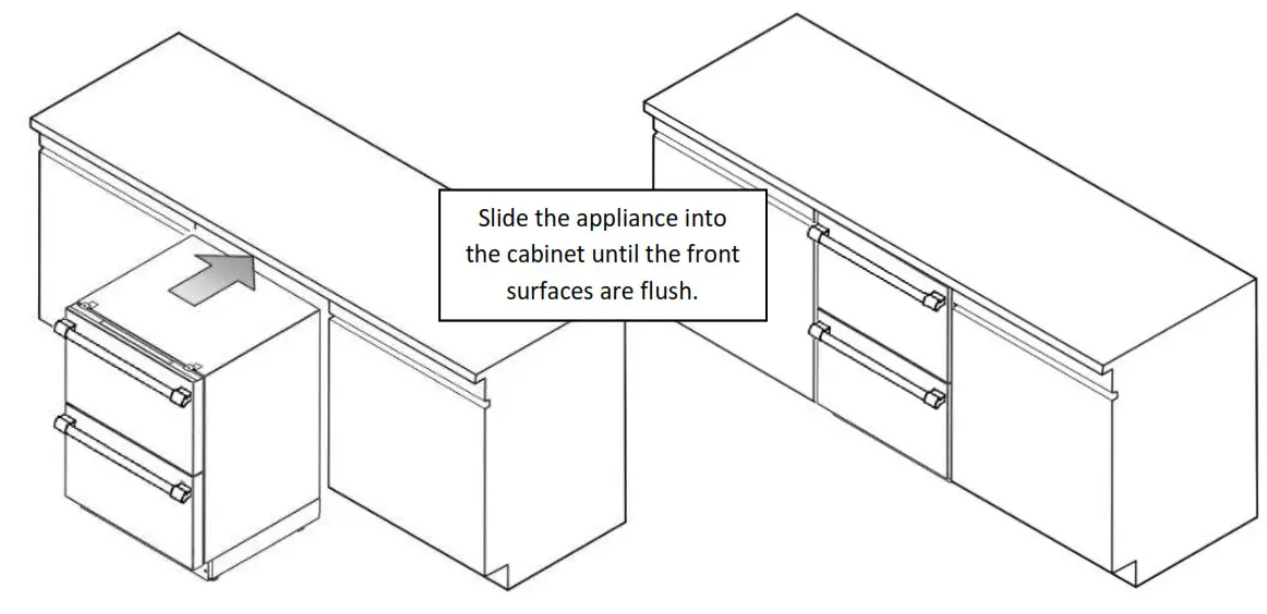 Thermador T24UC905DP Refrigerator Freezer - obstructs