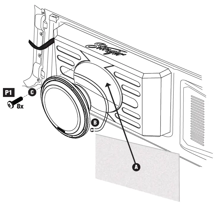 Stinger-TXFBB12-12-Inch-Swing-Gate-Mounted-Subwoofer-Enclosure-FIG-14