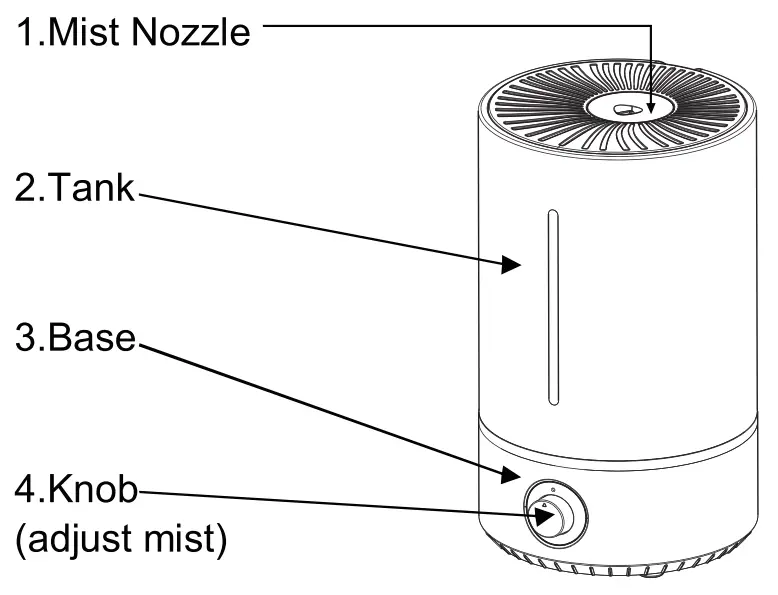 IBELL IBL HU600 B AIR Humidifier fig 1