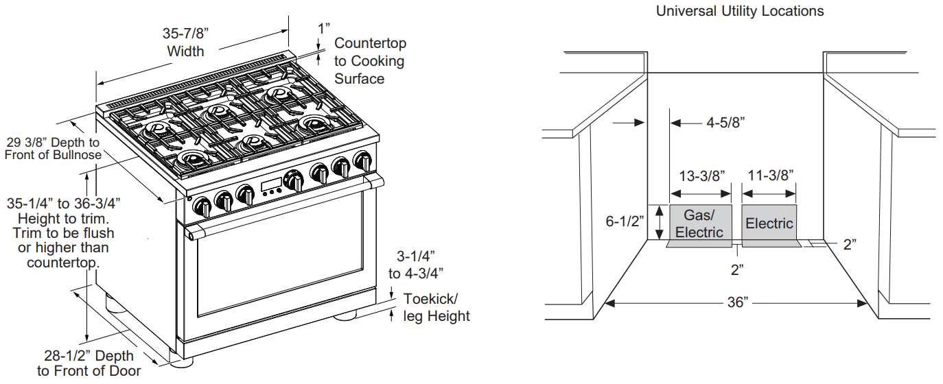 MONOGRAM ZDP366NTSS 30 36 and 48 Dual Fuel Professional Ranges - FIGURE 7