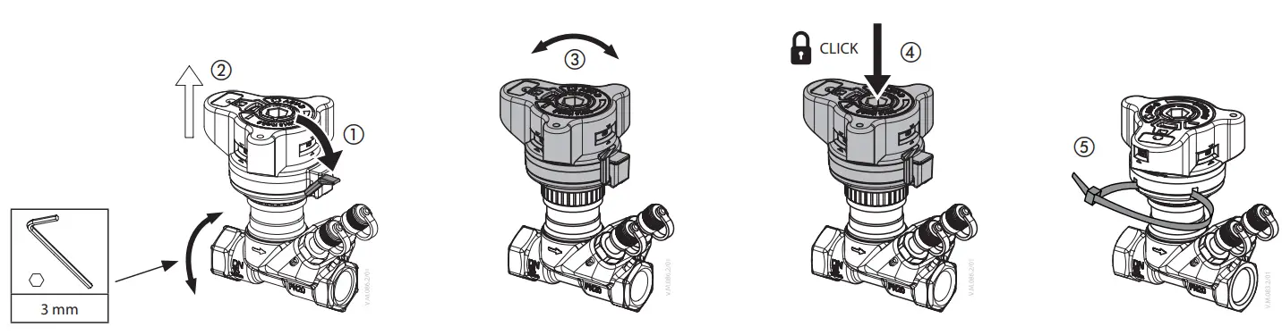 Danfoss ASV D DN 15 50 Automatic Balancing Valves - Remove handle 1