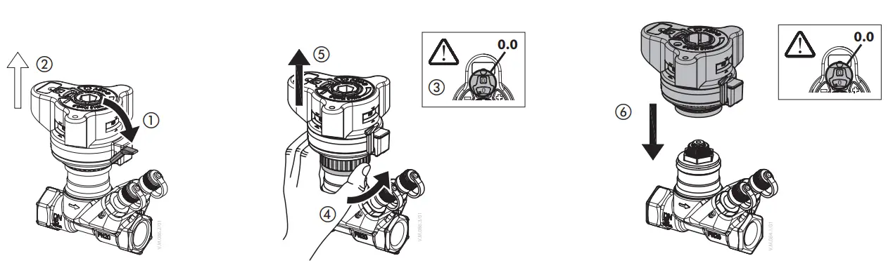 Danfoss ASV D DN 15 50 Automatic Balancing Valves - Remove handle 3
