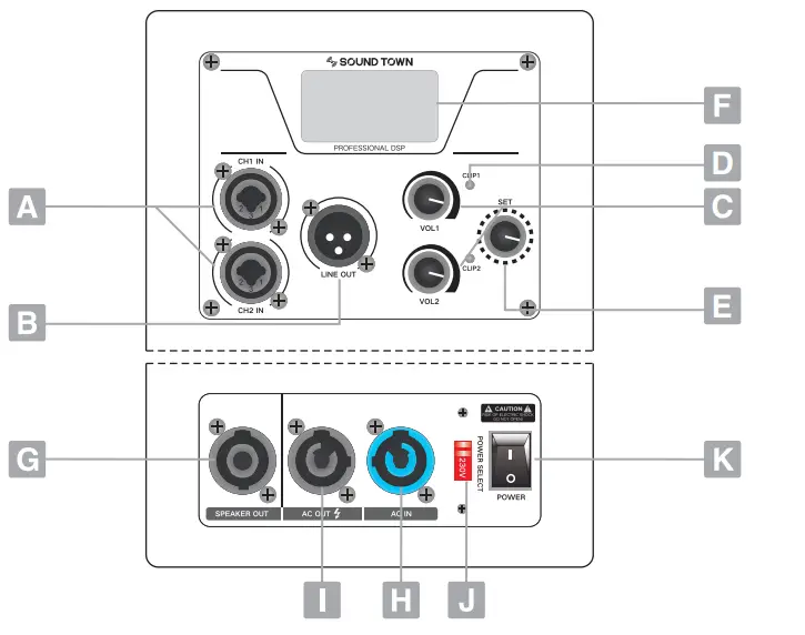 SOUND TOWN CARME-18SPW1.1 High Power Active SubwooferSOUND TOWN CARME-18SPW1.1 High Power Active Subwoofer - fig 1