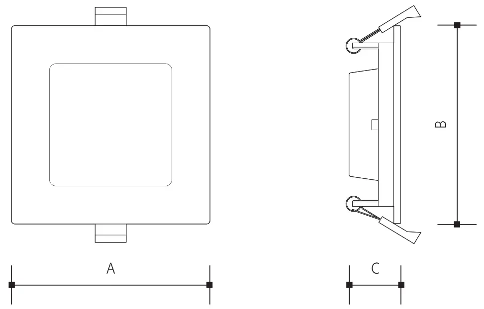 s r o Panlux Downlight Square - fig