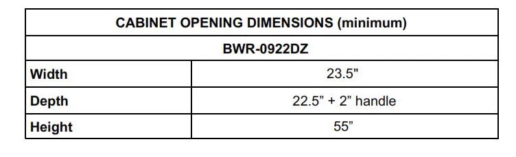 BUILT-IN CABINET INSTRUCTIONS