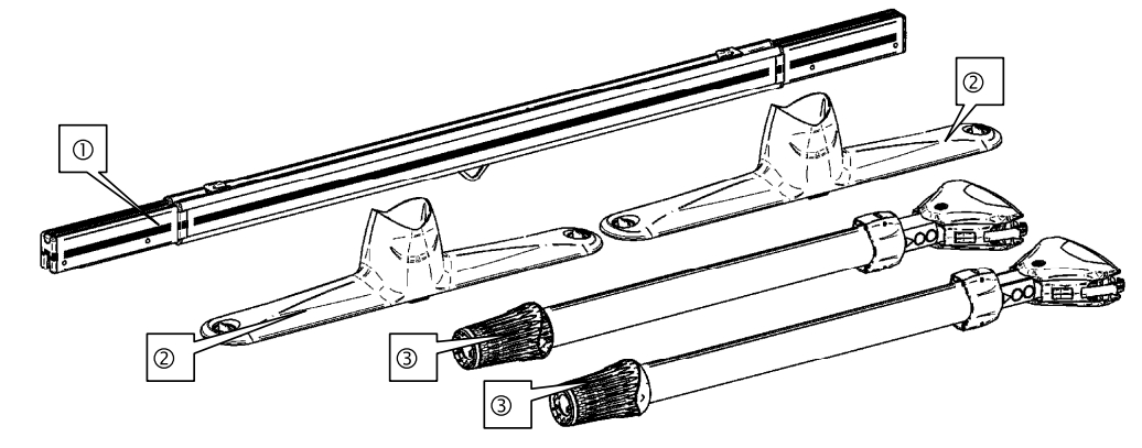 RehabMart 9720010 Easytrack Free Standing System - What s included