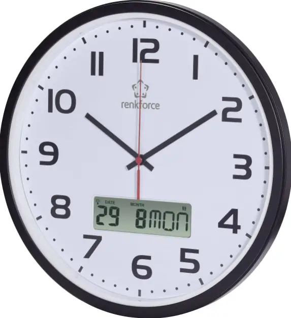 renkforce-1344640-Radio-Wall-Clock-with-LC-Display