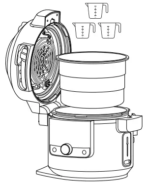 NINJA Foodi OL701 Smart XL Pressure Cooker Steam Fryer - pot in the cooker