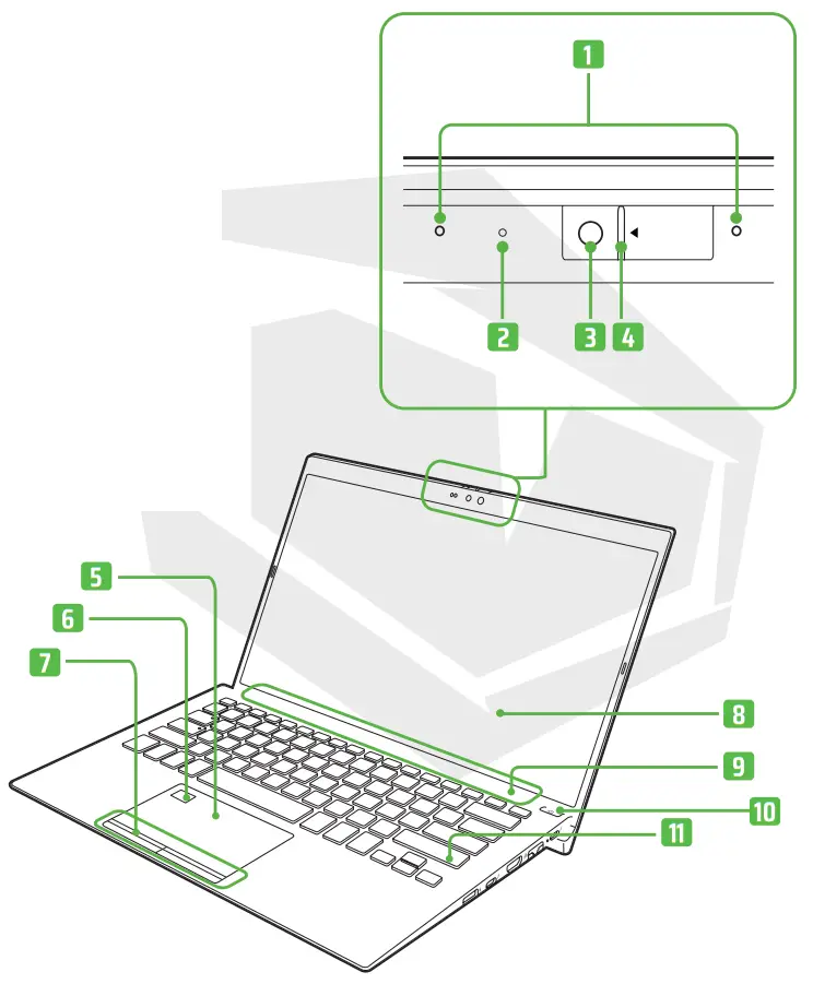 MONSTER HUMA H5 V4 1 15 6 Inch Business Laptop - Frontal View