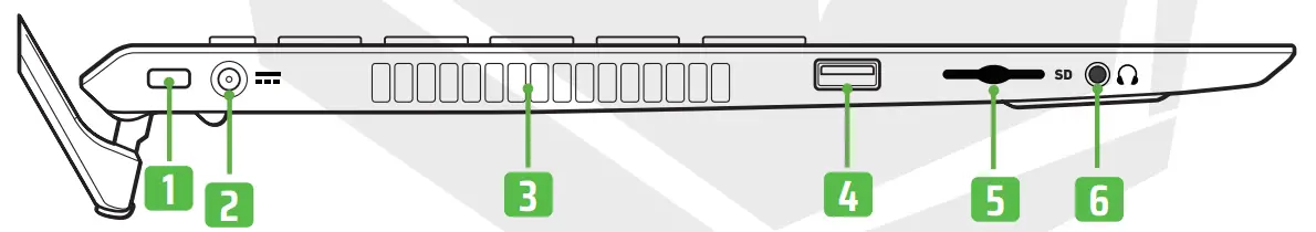 MONSTER HUMA H5 V4 1 15 6 Inch Business Laptop - Left Side View