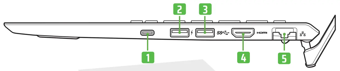 MONSTER HUMA H5 V4 1 15 6 Inch Business Laptop - Side View