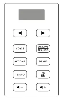 Midiplus Folding Piano 49 Series Digital Electric Piano keyboard -front panel buttons