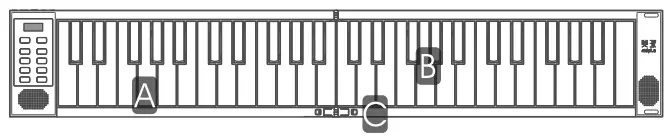 Midiplus Folding Piano 49 Series Digital Electric Piano keyboard