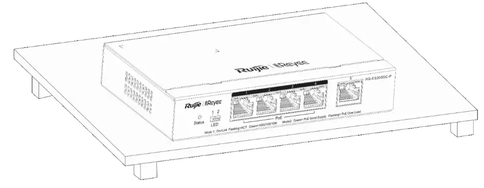 REYEE RG-ES205GC-P 5-Port Gigabit Smart Cloud Managed - fig 1