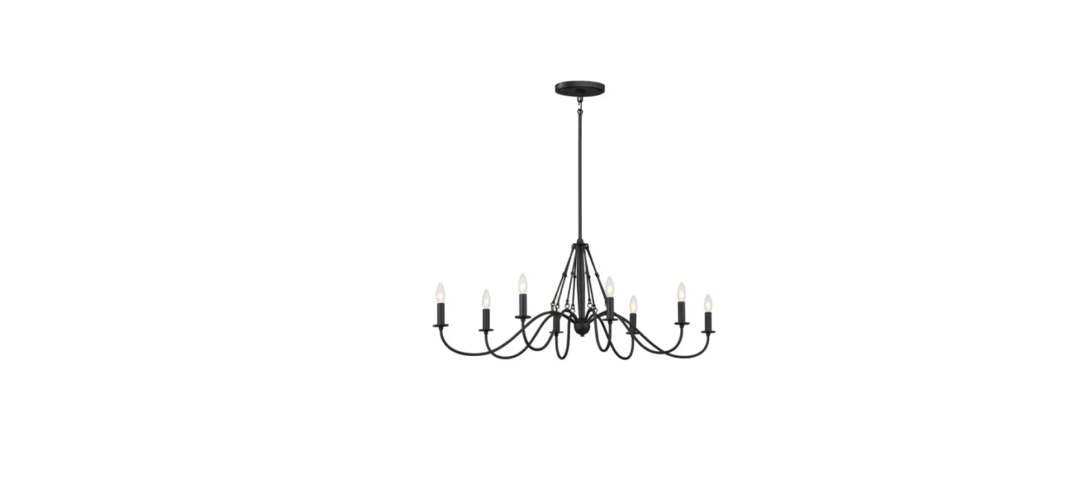 Kichler Freesia 8 Light Chandelier In A Textured Black Finish Instruction Manual