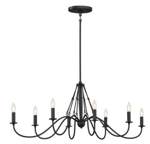 KICHLER Freesia 8-Light-Chandelier-in-A-Textured-Black-Finish-PRODUCT